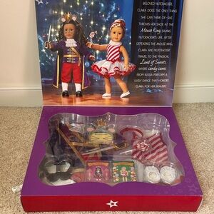 American Girl Nutcracker Doll Set with Red and White Dress